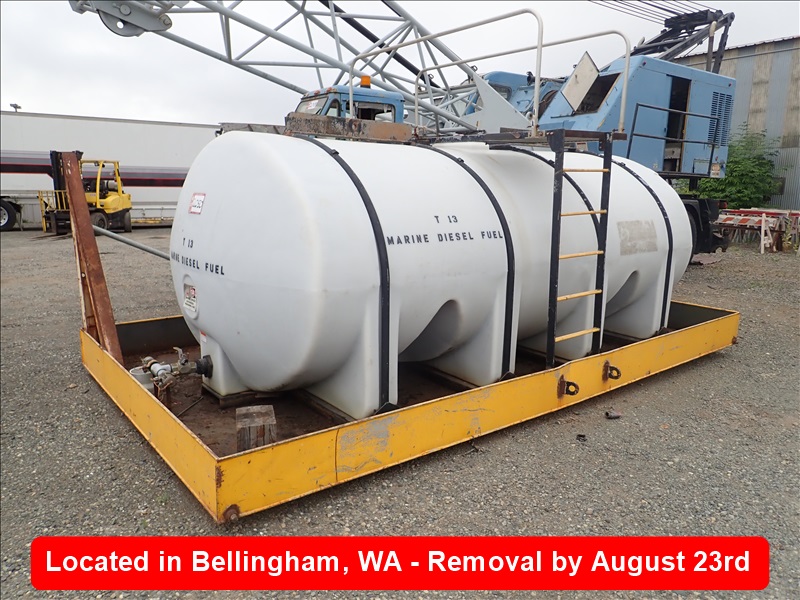 4,000 GAL POLY FUEL TANK W/4,000 GALLONS OF MARINE DIESEL & CONTAINMENT PALLET FAIRHAVEN