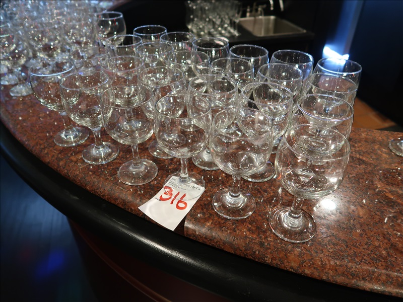 LOT, (24) 8 OZ STEMMED WINE GLASSES HAVEN SHOWBAR & LOUNGE ONLINE